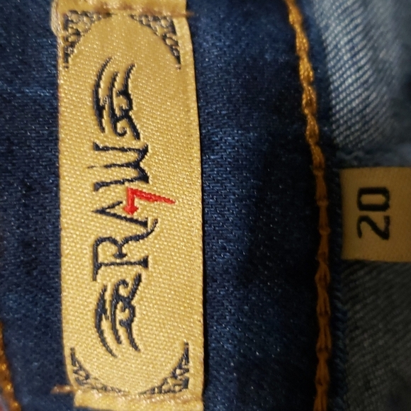 RAW 7 LADIES PLUS SZ 20 DISTRESSED CROPPED ANKLE JEANS - Picture 4 of 13